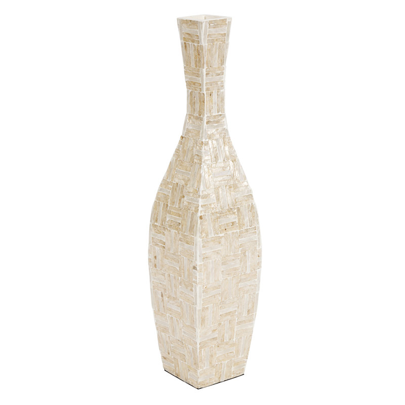 Highland Dunes Jayapura Capiz Shell Floor Vase & Reviews Wayfair
